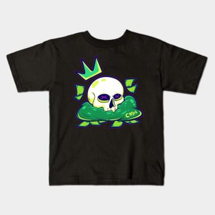 green bag skull cartoon Kids T-Shirt